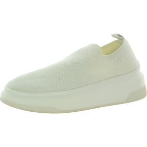 Steve Madden Womens Ben White Knit Athletic and Training Shoes Sneaker (6.5)